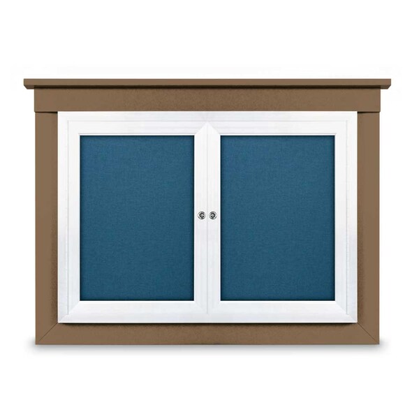 18"x24" 1-Door Enclosed Letterboard, Header, Green Vinyl/Cherry